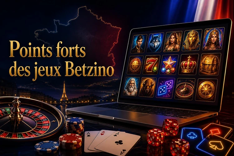 Les points forts de la betzino machine à sous et des jeux